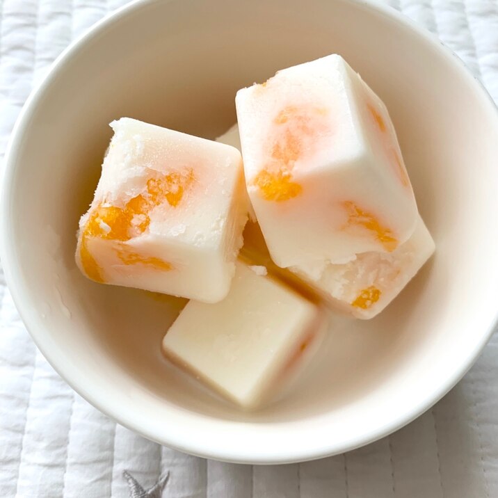 ヘルシーみかん入りミルクアイスボックス レシピ 作り方 By wa 楽天レシピ